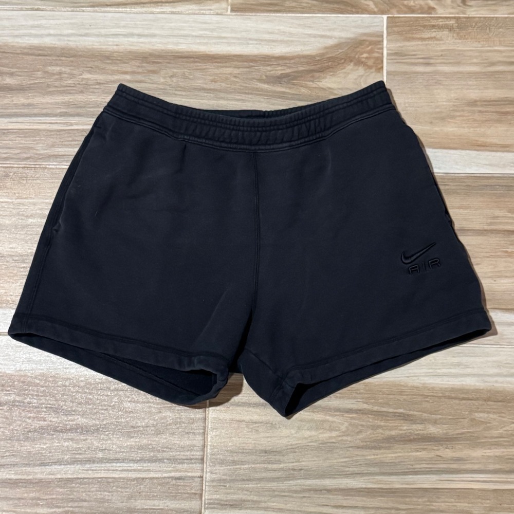 Nike Air Womens Fleece Shorts Black DV9860-010 Cotton Athletic Loungewear L
